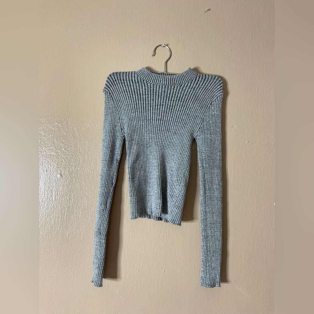 Forever 21 Women's Gray Long Sleeve Ribbed Turtleneck Sweater Size Small